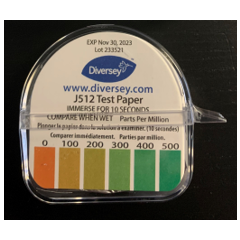 TEST STRIPS - SANITIZER TEST  PAPERS FOR J-512 EACH (950034) 