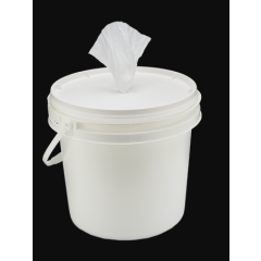 PAIL & LID COMBO - EMPTY WHITE CONTAINER 2.5 GAL WITH SLIT