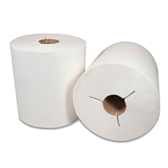 TOWELS - 8" 6 ROLL X 800' WHITE "Y NOTCH SLOTTED" 