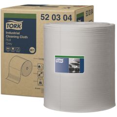 WIPER - TORK 1 PLY INDUSTRIAL  CLOTH GREY 1050/ROLL (520305)
