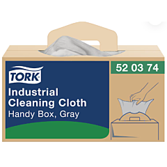 WIPER - TORK 1 PLY INDUSTRIAL  HANDY BOX GREY 210/CS (520374)