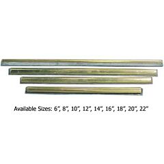 WINDOW SQUEEGEE - 14" or 35 CM  BRASS CHANNEL W/RUBBER & CLIPS