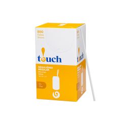 STRAWS - 6" PLASTIC WHITE COCKTAIL STRAW 500/BOX