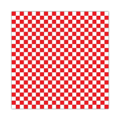WAXED SHEETS - BASKET LINERS 12" X 12" RED CHECKERED