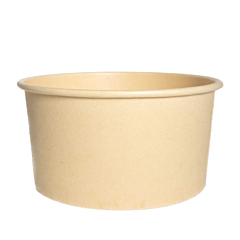 FOOD CONTAINER - 8 OZ BOWL  KRAFT PAPER BAMBOO 500/CS