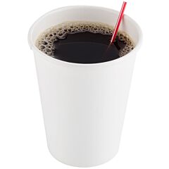 CUPS - 8 OZ PAPER HOT DRINK PLAIN WHITE 1000/CS