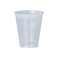 CUPS - 9 OZ POLYSTYRENE RIBBED TRANSLUCENT 2500/CS (FKRK9)