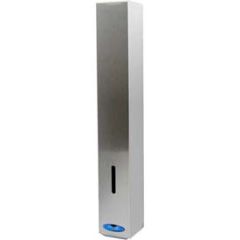 DISPENSER - CUPS DISP FITS  PAPER STANDARD 4oz FLAT BOTTOM  & CONE CUPS 16" STAINLESS  STEEL (F-187) 