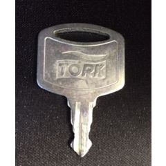 KEY - FITS ALL TORK DISPENSERS METAL SILVER KEY # 