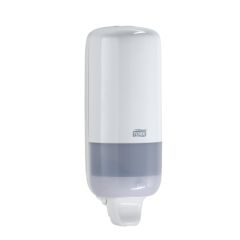 DISPENSER - SOAP & SANITIZER TORK LIQUID MANUAL WHITE W/LOCK (570020A)