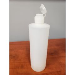 BOTTLE & CAP - 16 OZ /500ML PLASTIC TRANSLUCENT BOTTLE