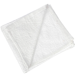 WIPER RAGS - 25 LB WHITE TERRY  TOWEL BAR WIPES 17" x 17" "IR" 
