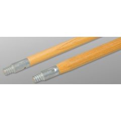 BROOM HANDLE - 60" X 15/16" WOOD THREADED METAL TIP