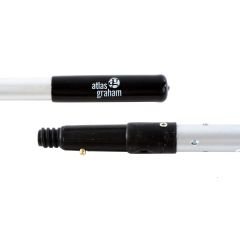 BROOM HANDLE - 60" ALUMINUM 15/16 THREADED & TAPERED