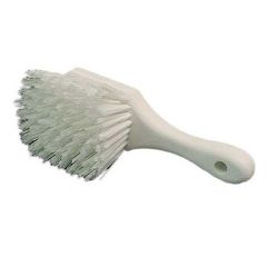 BRUSH - 9" SHORT HANDLE FOOD  SERVICE POT BRUSH, WHITE FIBRE