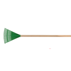 RAKE - 8" LITTER SCOOP RAKE W/ 58" WOOD HANDLE