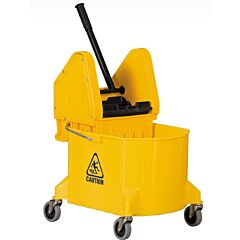 BUCKET & WRINGER COMBO - 32 QRT DOWN PRESS YELLOW 
