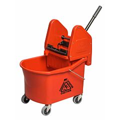 BUCKET & WRINGER COMBO - 32 QRT DOWN PRESS RED GRIZZLY