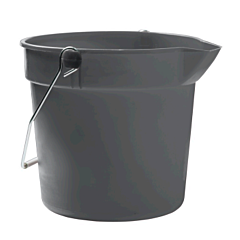 PAIL - 14 QUART UTILITY W/POUR  BUCKET SPOUT GREY