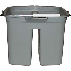 PAIL - 16 QUART DOUBLE DIVIDED  TANK BUCKET GREY (15 Litre)