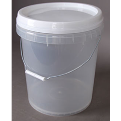 PAIL & LID COMBINATION - 20L CLEAR BUCKET & 20L WHITE