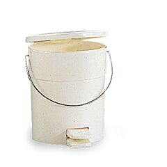WASTE CONT - 17L STEP-ON ROUND W/RIGID LINER WHITE (RU6142)