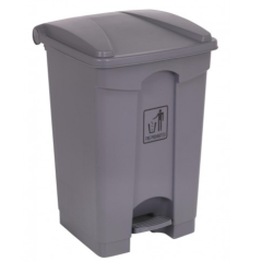 WASTE CONT - 17 GAL (68L) GREY STEP ON PLASTIC (BIN68ST)
