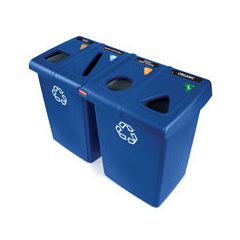 WASTE CONT - 92 GAL GLUTTON 4 STREAM BLUE "RECYCLE" STATION