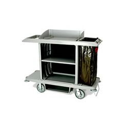 CART - HOUSEKEEPING W/SHELF, PLATINUM (RU6189)