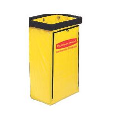 JANITOR CART BAG - YELLOW VINYL W/ZIPPER FITS JANITOR