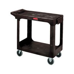 CART - FLAT SHELF UTILITY CART BLACK 500LB (RU4505)