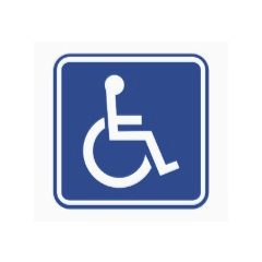 SIGN - "WHEELCHAIR LOGO" 10" X 10" METAL