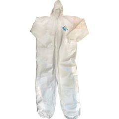TYVEK SUIT - LARGE ELASTIC CUFF & ANKLES, W/HOOD EA.