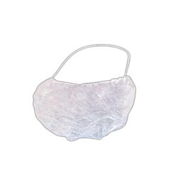 BEARD GUARD - 18" WHITE  POLYPROPYLENE 100/PKG