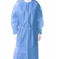 GOWN - BLUE NONWOVEN MEDICAL  ISOLATION GOWN FULL SLEEVE 