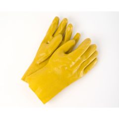 GLOVES - 14" YELLOW GAUNTLET HUSTLER PVC MEDIUM/LARGE 12/PK