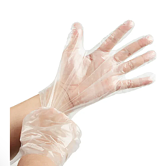 GLOVES - POLY DISPOSABLE DELI  CLEAR LARGE POWDER FREE 