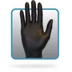 GLOVES - NITRILE 6 MIL SMALL  BLACK 100/BX