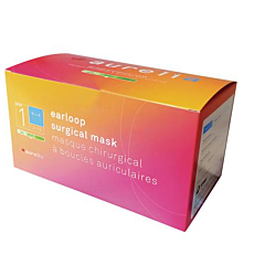 FACE MASK - 3 PLY PLEATED DISPOSBALE EAR LOOP BLUE 50/BX 