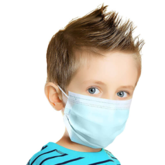 FACE MASK - KIDS SIZE, 3 PLY PLEATED DISPOSBALE EAR LOOP 50/PK *NOT FOR MEDICAL USE*