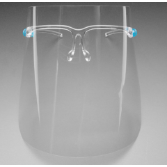 FACE MASK - PLASTIC SHIELD W/ EYE GLASSES FRAME 